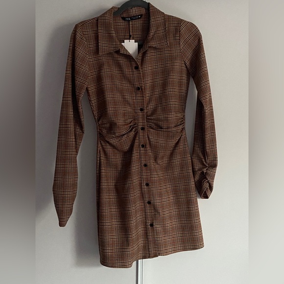 Zara - BNWT Plaid Mini Dress - Picture 3 of 7